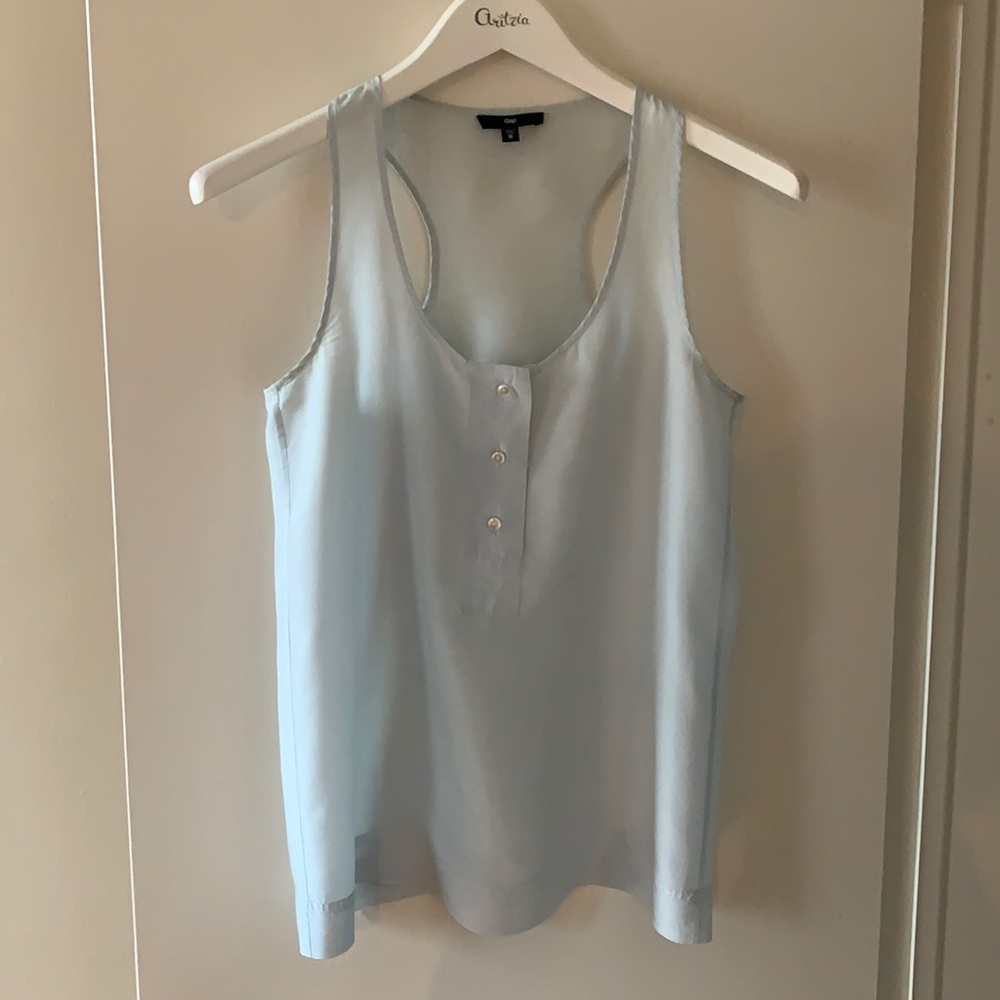 GAP Light Blue Silk Tank